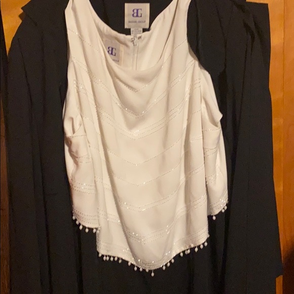 Black Jacket With Matching White and Black Dress - Picture 2 of 2